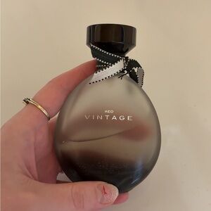 American Eagle Outfitters Black and Silver Vintage Perfume Bottle